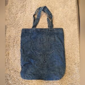 Denim Bag American Original Jefferson National Expansion Memorial Large Tote Bag